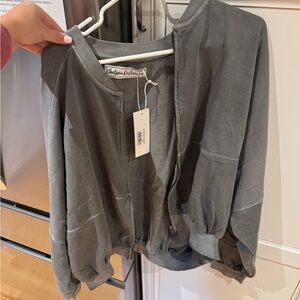 Chelsea & Violet Charcoal Bomber Jacket